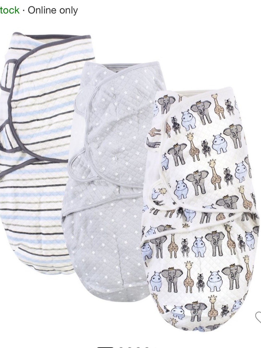 Hudson Baby Infant Boys Quilted Cotton Swaddle Wrap (3)